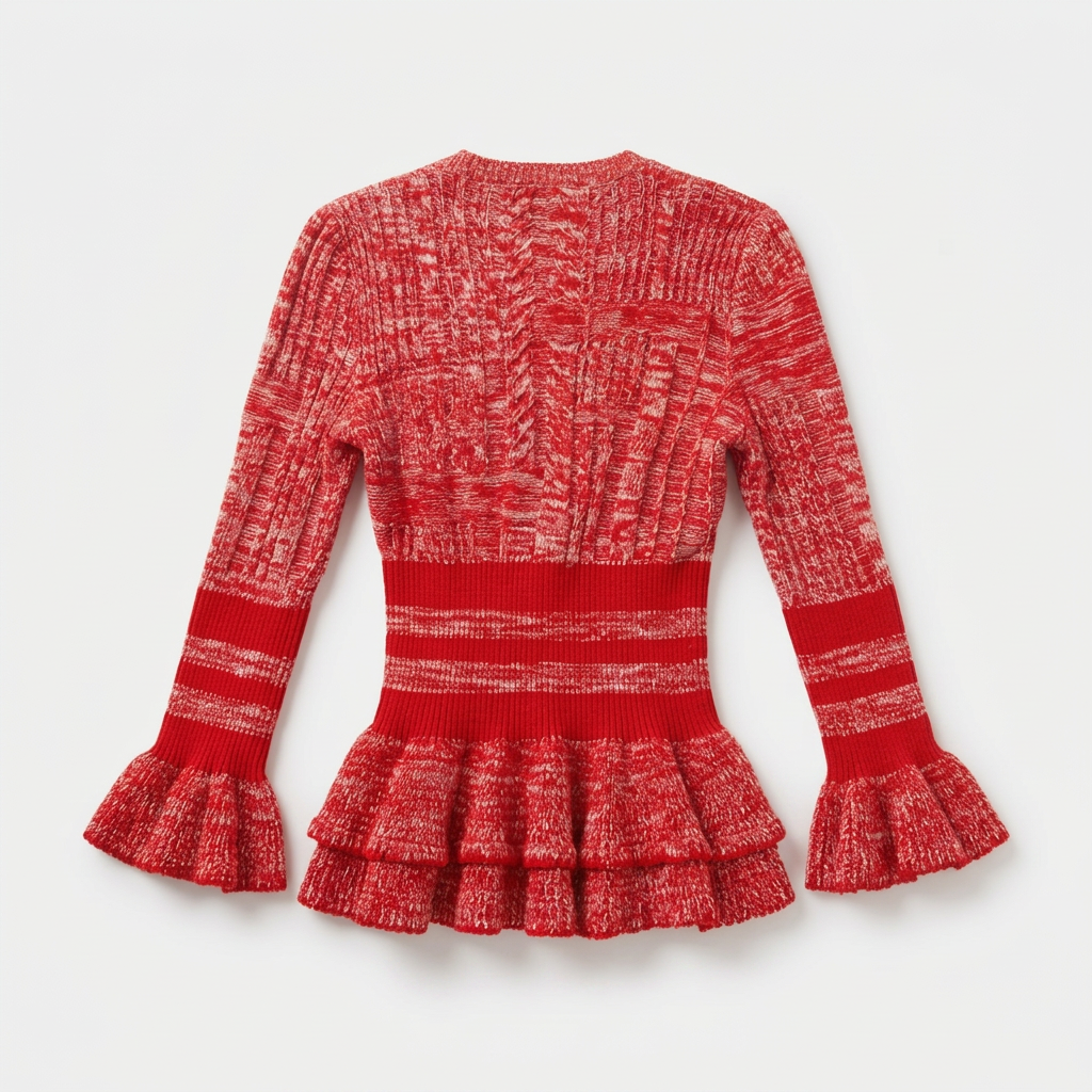 Super Flea Market+Alexander McQueen+Red cable-knit sweater+Saffron Vadher1